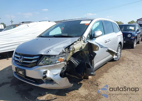 2014 Honda Odyssey Ex-L from USA, damaged, VIN 5FNRL5H61EB110679
